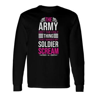 Us Army Soldier Husband Wife Veterans Day Military Long Sleeve T-Shirt - Seseable