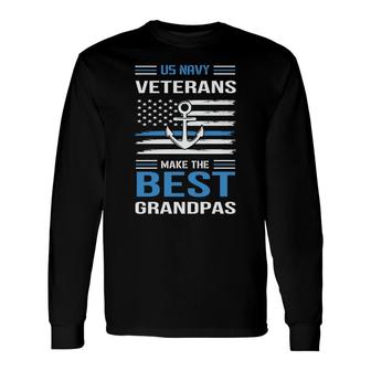 Us Navy Veteran 2022 Make The Best Grandpas Long Sleeve T-Shirt - Seseable