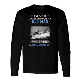 Uss Samuel Gompers Ad-37 Veterans Day Father Day Long Sleeve T-Shirt T-Shirt | Mazezy