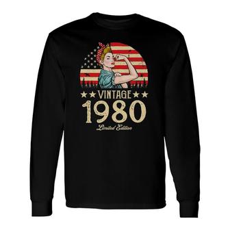 Vintage 1980 Limited Edition 1980 42Nd Birthday 42 Years Old Long Sleeve T-Shirt | Mazezy