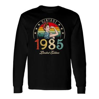 Vintage 1985 Limited Edition 1985 37Th Birthday 37 Years Old Long Sleeve T-Shirt | Mazezy
