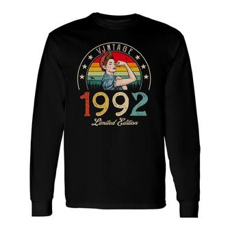 Vintage 1992 Limited Edition 1992 30Th Birthday 30 Years Old Long Sleeve T-Shirt - Seseable