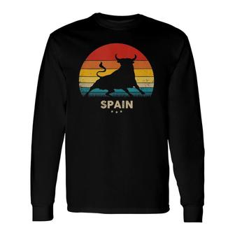 Vintage Bull Silhouette Spain Long Sleeve T-Shirt T-Shirt | Mazezy