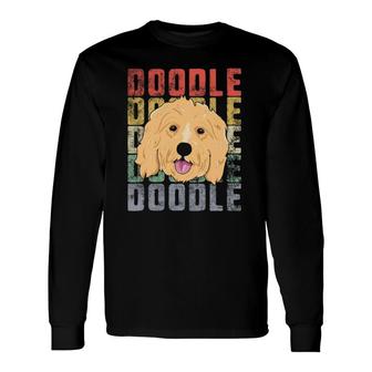 Vintage Goldendoodle Doodle Dog Puppy Long Sleeve T-Shirt T-Shirt | Mazezy