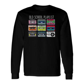 Vintage Retro Music Cassette Tapes Mixtape 80S And 90S Long Sleeve T-Shirt - Seseable