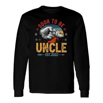 Vintage Soon To Be Uncle Est 2022 Ver2 Long Sleeve T-Shirt T-Shirt | Mazezy