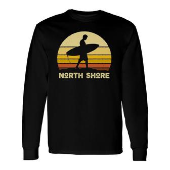 Vintage Sunset North Shore Hawaii Surf Beach Bum 70S Classic Long Sleeve T-Shirt T-Shirt | Mazezy DE