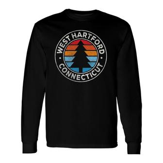 West Hartford Connecticut Ct Vintage Graphic Retro 70S Long Sleeve T-Shirt T-Shirt | Mazezy