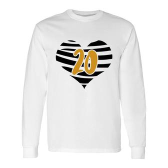 20 Hearts Is 20Th Birthday With Lots Of Memories Since 2002 Long Sleeve T-Shirt - Seseable