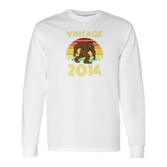 2014 5Th Birthday Vintage Bigfoot 5 Years Old Long Sleeve T-Shirt - Monsterry