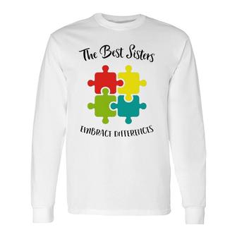 Autism Sister Awareness Day Autistic For Sis Long Sleeve T-Shirt T-Shirt | Mazezy