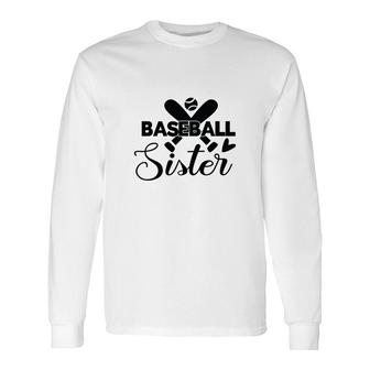 Baseball Sister Black Idea Ball Long Sleeve T-Shirt - Seseable