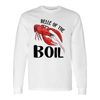 Belle Of The Boil Crawfish Crayfish Eating Cajun V-Neck Long Sleeve T-Shirt - Thegiftio UK