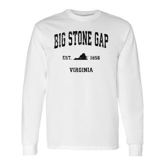Big Stone Gap Virginia Va Vintage Sports Black Print Raglan Baseball Tee Long Sleeve T-Shirt T-Shirt | Mazezy
