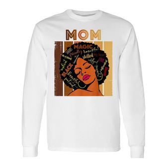 Black Smart Mom Afro African American Women Mother Day Long Sleeve T-Shirt - Thegiftio UK