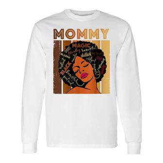 Black Smart Mom Afro African American Women Mother Day Long Sleeve T-Shirt - Thegiftio UK