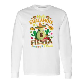 Cinco De Mayo Mexican Holy Guacamole Fiesta Time Long Sleeve T-Shirt - Seseable
