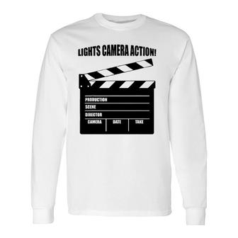Director S Lights Camera Action Tees Long Sleeve T-Shirt T-Shirt | Mazezy