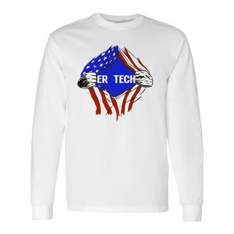 Er Tech X Emergency Room Tech Long Sleeve T-Shirt T-Shirt | Mazezy