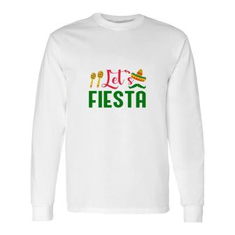 Lets Fiesta Red Green Decoration For Human Long Sleeve T-Shirt - Seseable