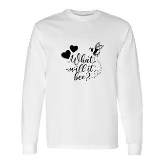 Gender Reveal What Will It Bee Black Baby Gender Reveal Party Long Sleeve T-Shirt - Seseable