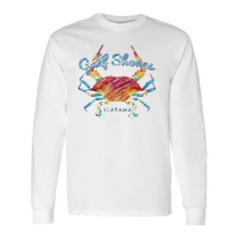 Gulf Shores Al Alabama Blue Crab Long Sleeve T-Shirt T-Shirt | Mazezy AU