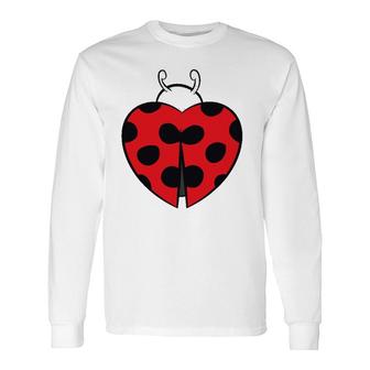 Ladybug Heart Love Ladybugs Long Sleeve T-Shirt | Mazezy