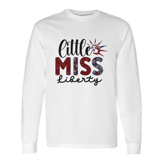 Little Miss Liberty July Independence Day 2022 Long Sleeve T-Shirt - Seseable
