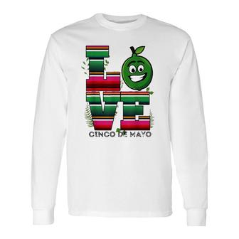Love Cinco De Mayo Mexican Poncho Blanket Long Sleeve T-Shirt | Seseable UK