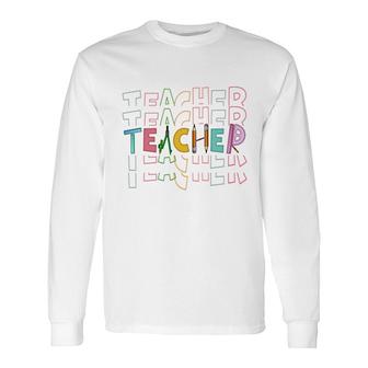 Math Teacher And A Creative And Logical Person At Work Long Sleeve T-Shirt - Seseable