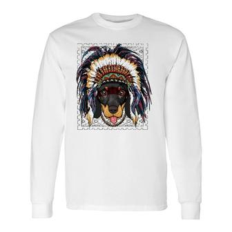 Native Indian Dachshund Native American Indian Dog Lovers Long Sleeve T-Shirt T-Shirt | Mazezy