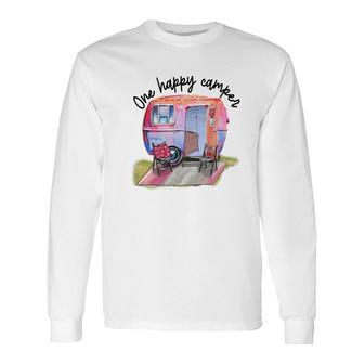 One Happy Camper One Happt Person Camp Life Custom Long Sleeve T-Shirt - Seseable