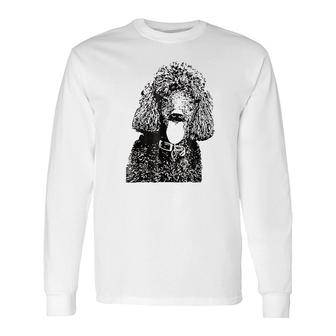 Poodle Face Dog Mom Or Dad Christmas Long Sleeve T-Shirt - Monsterry DE