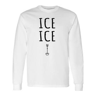 Pregnancy Baby Expecting Ice Cute Pregnancy Announcement V-Neck Long Sleeve T-Shirt T-Shirt | Mazezy
