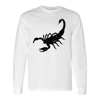 Scorpion Animal Distressed Vintage Look Silhouette Scorpio Long Sleeve T-Shirt T-Shirt | Mazezy