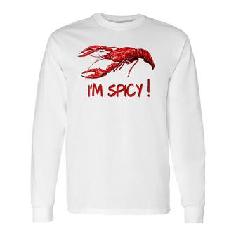 Im Spicy Cajun Crawfish V-Neck Long Sleeve T-Shirt - Thegiftio UK