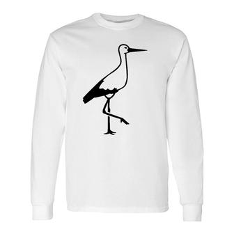 Stork Bird Animal Lover Long Sleeve T-Shirt | Mazezy