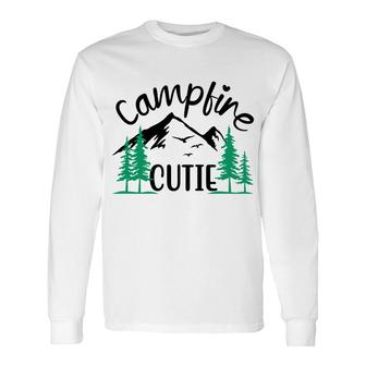Travel Lover Has Camp With Campfire Cutie In Their Exploration Long Sleeve T-Shirt - Seseable