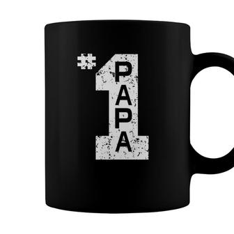 1 Papa Number One Papa Dad Father Grandpa Fathers Day Gift Coffee Mug - Seseable