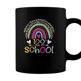 100Th Day Of School Teacher Student 100 Days Smarter Rainbow Coffee Mug - Seseable
