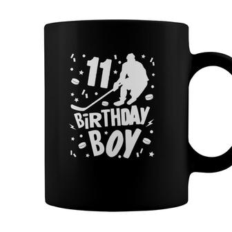 11Th Birthday Boy Ice Hockey Kids 11 Years Old Party Gift Coffee Mug - Seseable