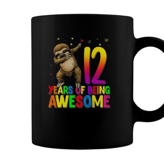12 Years Old Birthday Sloth Dabbing 12Th Birthday Sloth Coffee Mug - Seseable