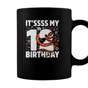 12 Years Old Snake 12Th Birthday Party Boa Python Reptile Coffee Mug - Seseable