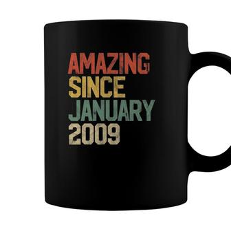 13 Years Old Gifts Amazing Since January 2009 13Th Birthday Coffee Mug - Seseable