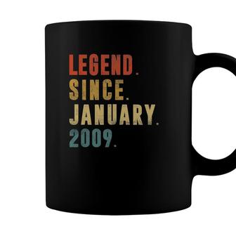 13 Years Old Gifts Legend Since January 2009 13Th Birthday Coffee Mug - Seseable