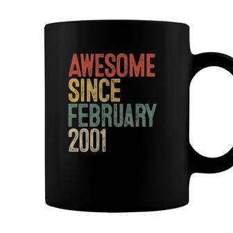 21St Birthday Gifts Awesome Since February 2001 21 Years Old Coffee Mug - Seseable