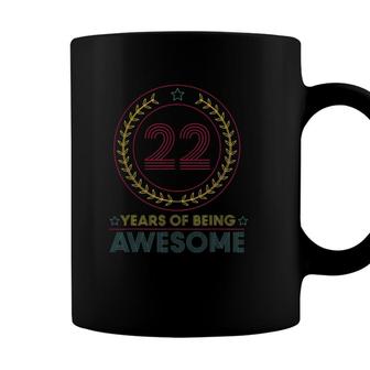 22 Years Old 22 Years Of Being Awesome Gifts 22Nd Birthday Coffee Mug - Seseable