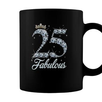 25 Years Old Its My 25Th Birthday Queen Diamond Heels Crown Coffee Mug - Seseable