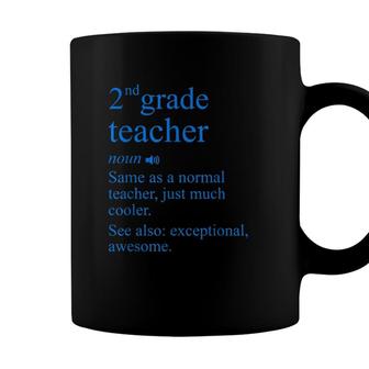 2Nd Grade Teacher Definition Funny Second School Teachers Coffee Mug - Seseable