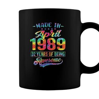32 Years Old 32Nd Birthday Decoration Made In April 1989 Ver2 Coffee Mug - Seseable